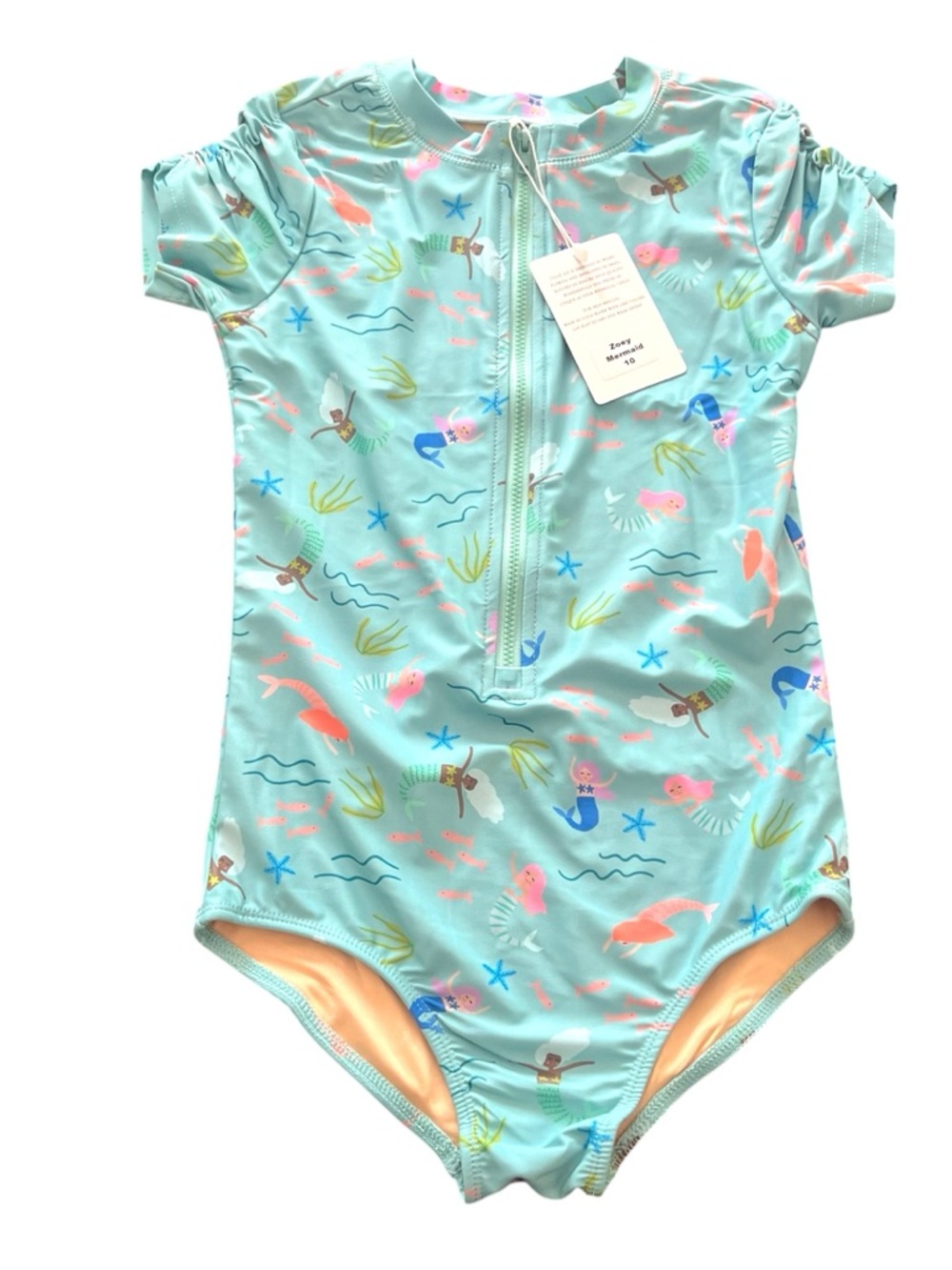 Ollie Jay One Piece Swimsuit mermaid print size 10 new with tags